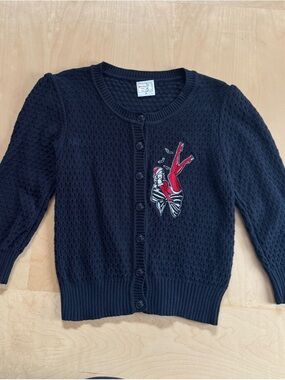 Haunted Holiday Show Cropped Cardigan by MISCHIEF MADE XL